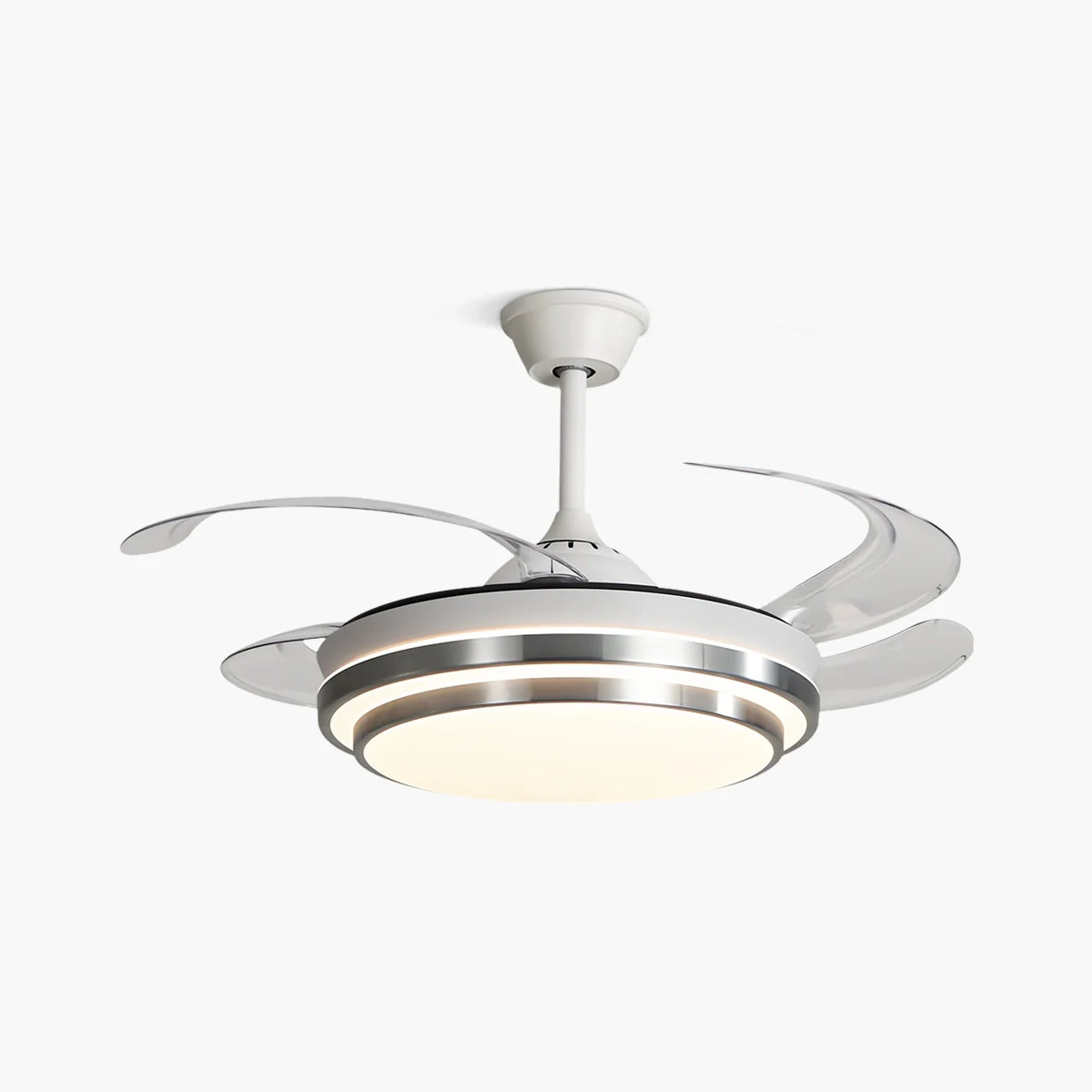 Feyran Modern White Ceiling Fan with Light