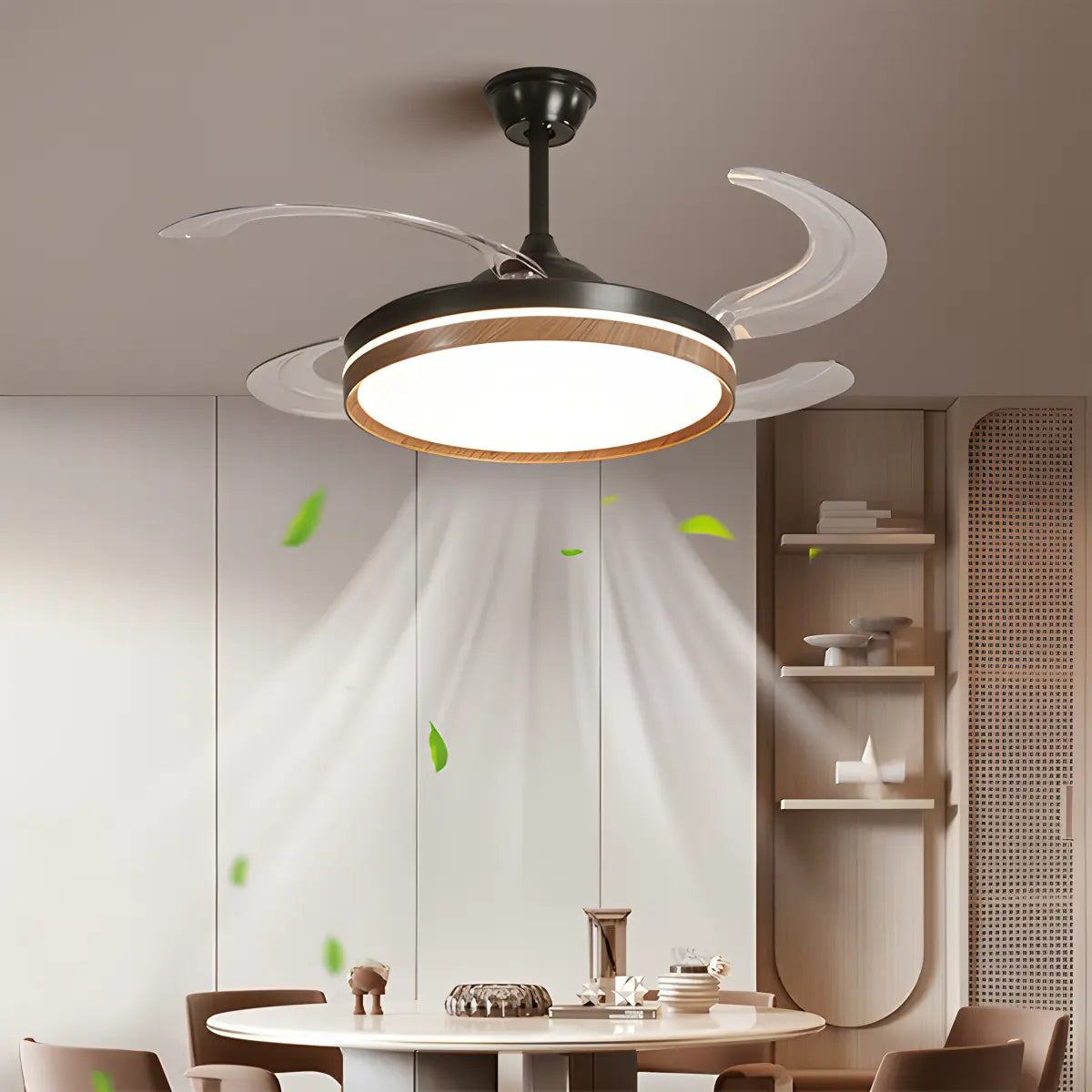 Feyran Retractable Blade Ceiling Fan with Light