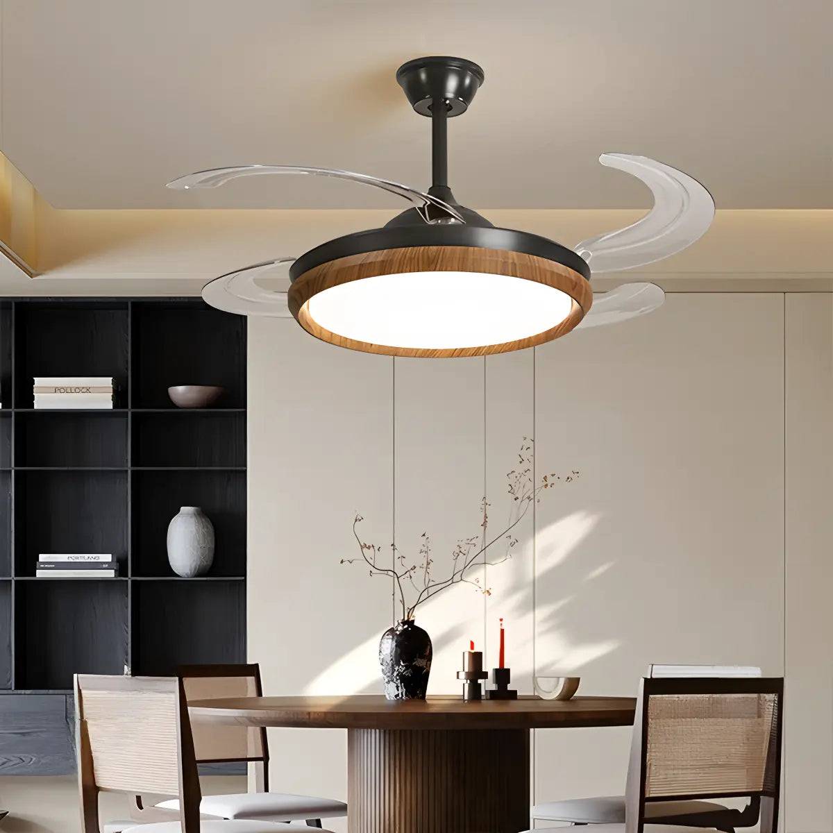 Feyran Retractable Blade Ceiling Fan with Light