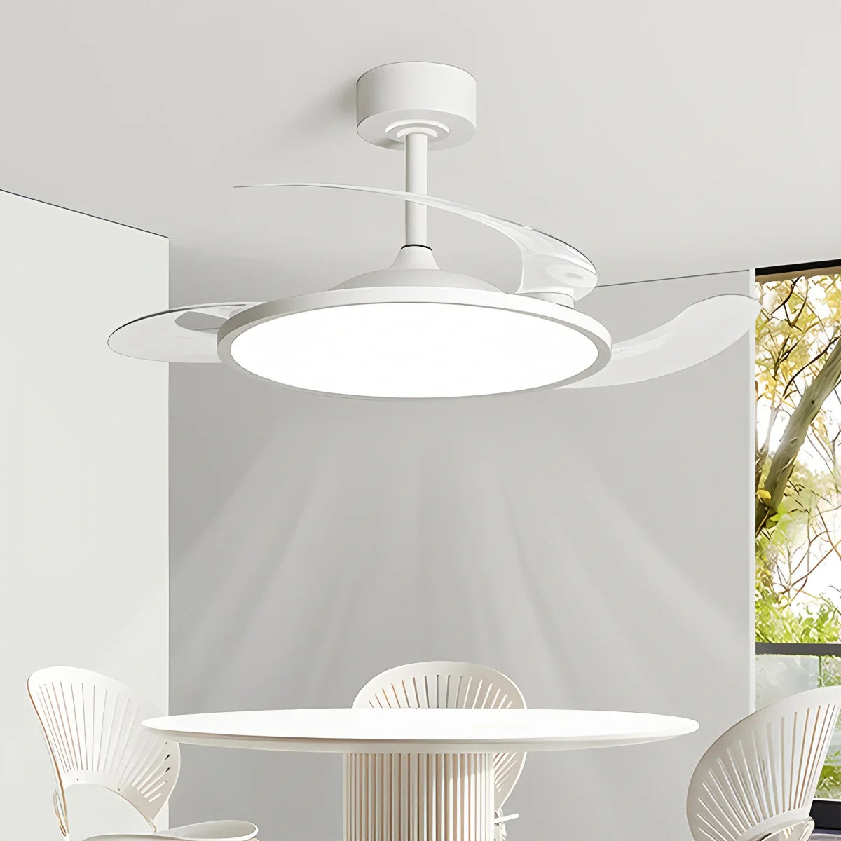Feyran Silent Remote Control White Ceiling Fan Light