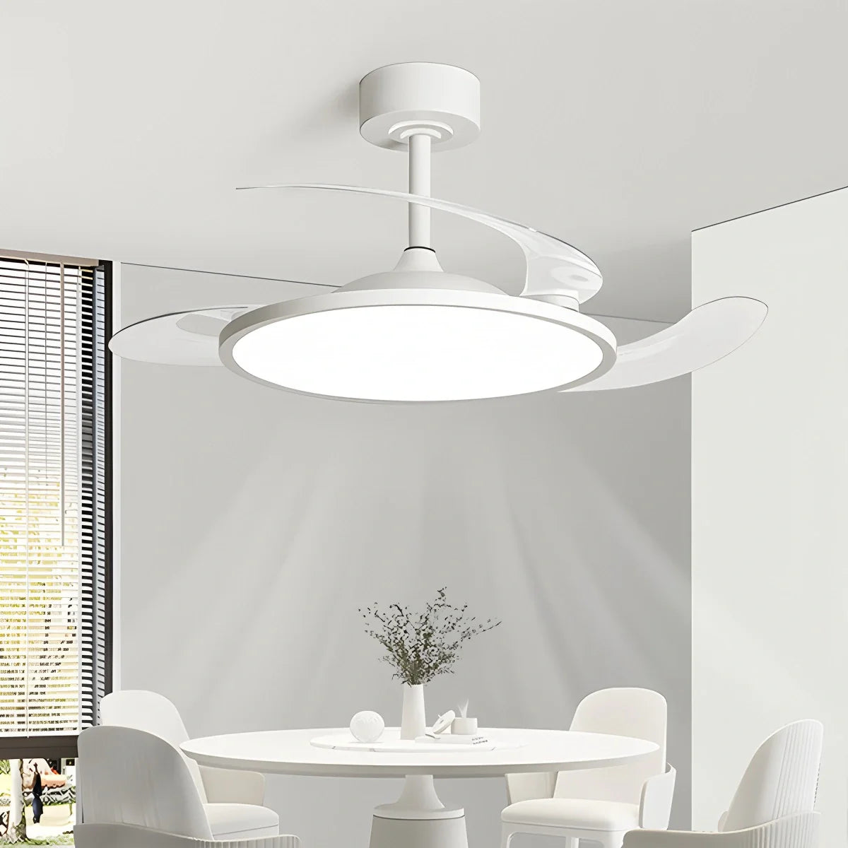 Feyran Silent Remote Control White Ceiling Fan Light
