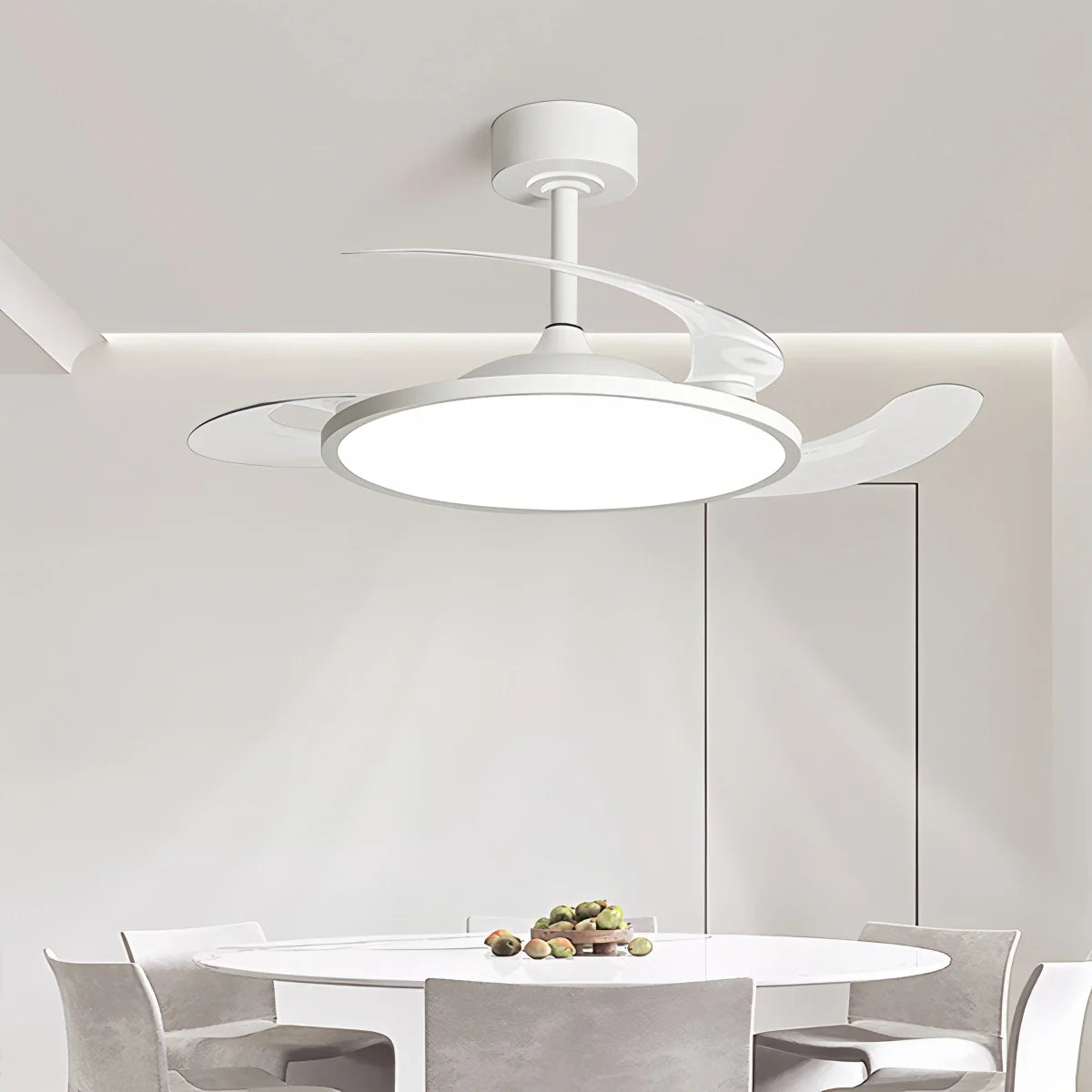 Feyran Silent Remote Control White Ceiling Fan Light