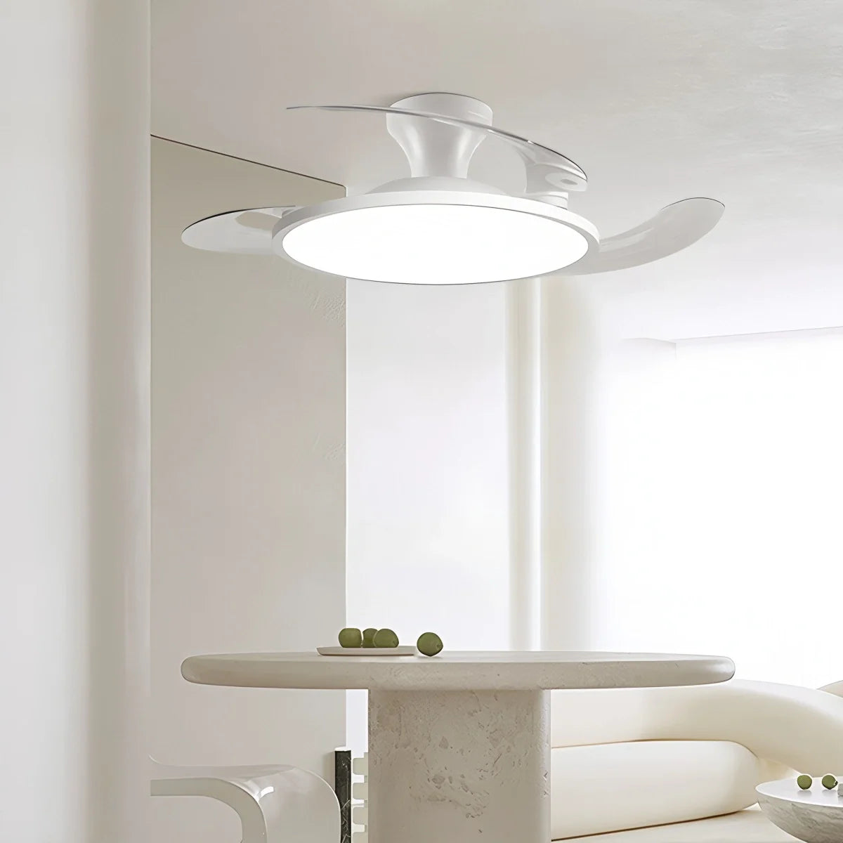 Feyran Silent Remote Control White Ceiling Fan Light