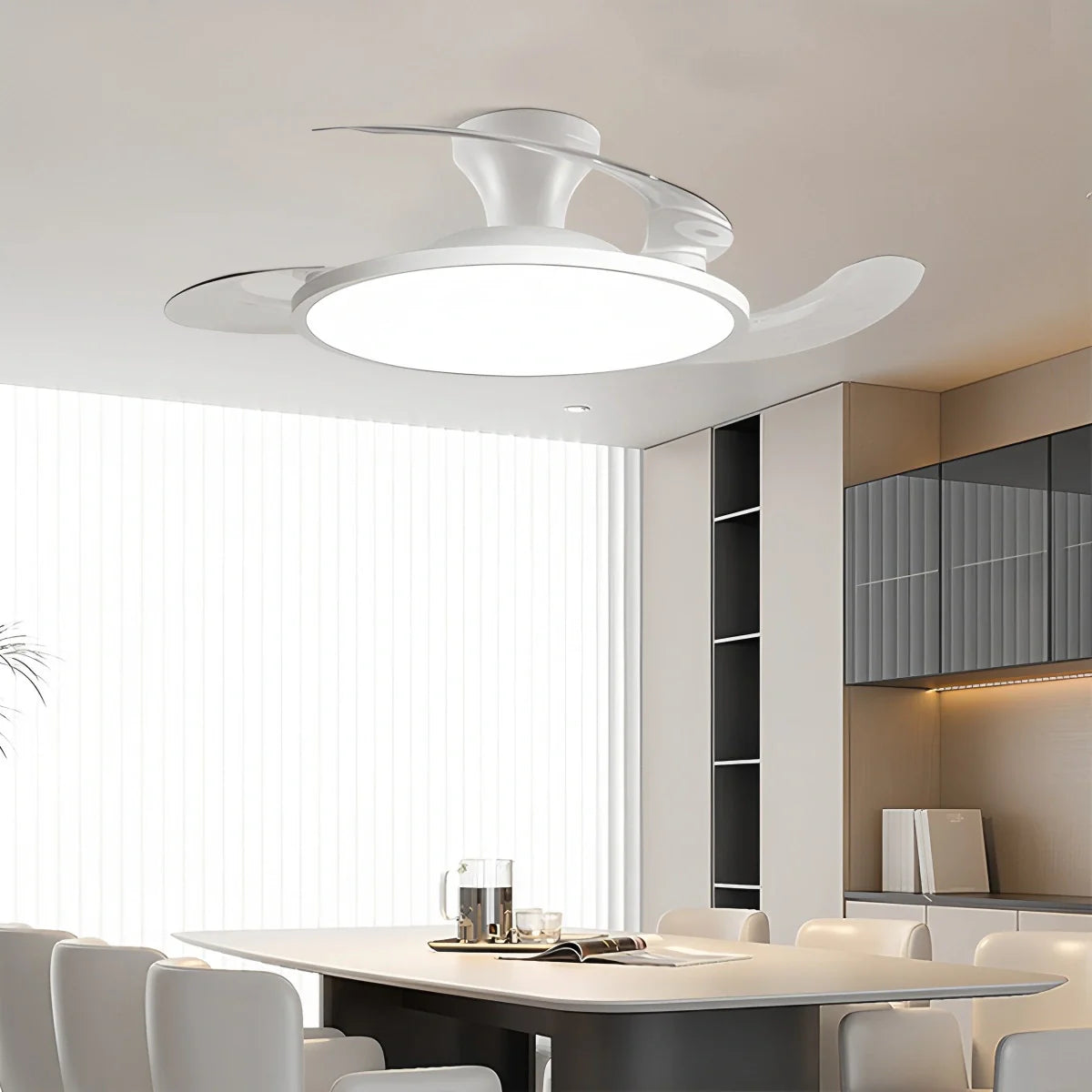 Feyran Silent Remote Control White Ceiling Fan Light