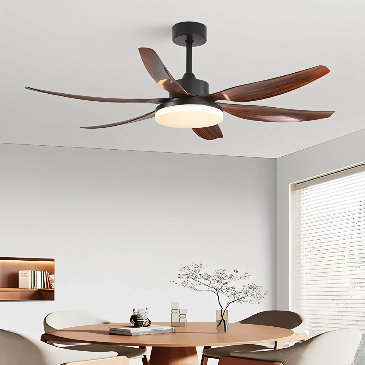 Feyran Nordic Style LED 6-Blade Ceiling Fan with Light