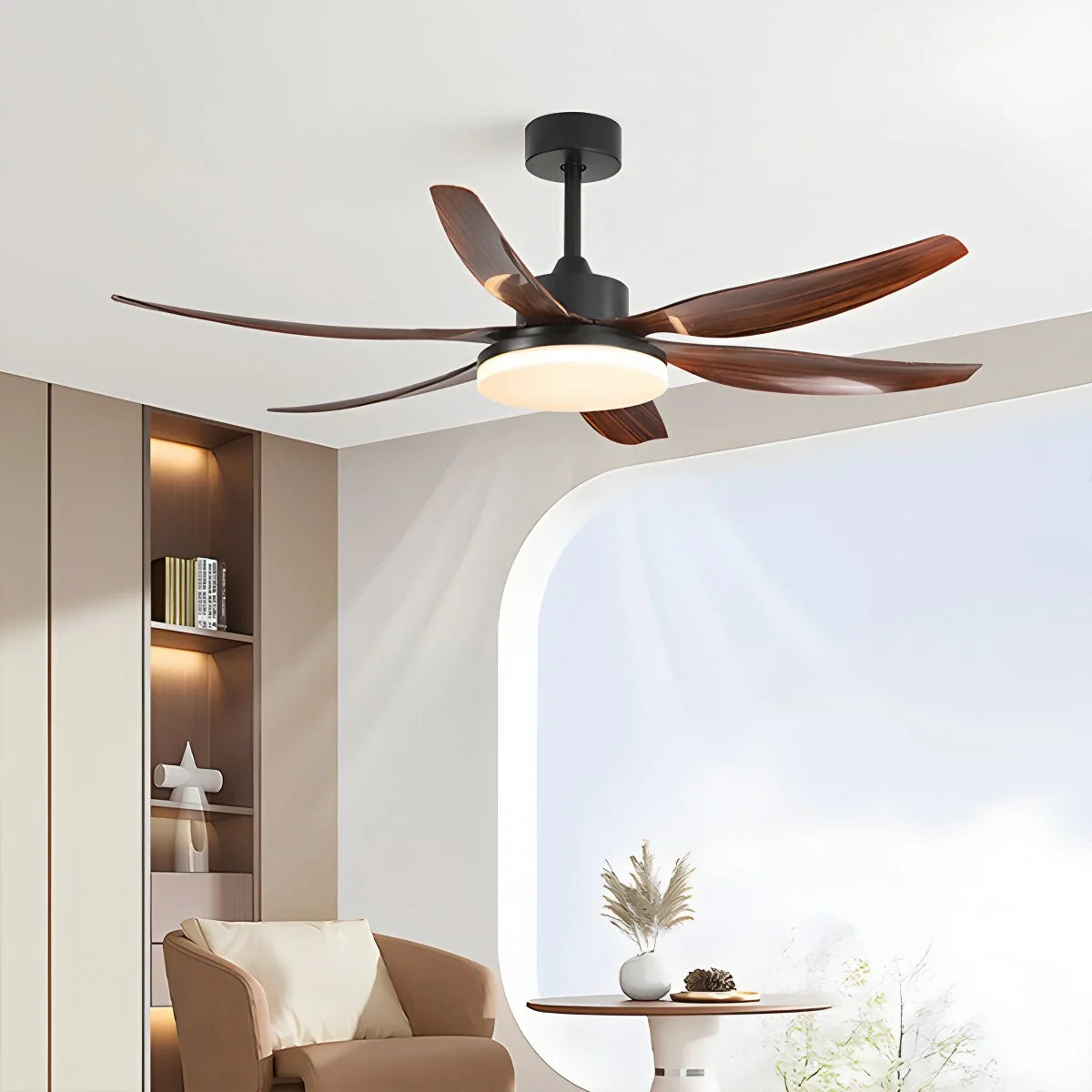 Feyran Nordic Style LED 6-Blade Ceiling Fan with Light