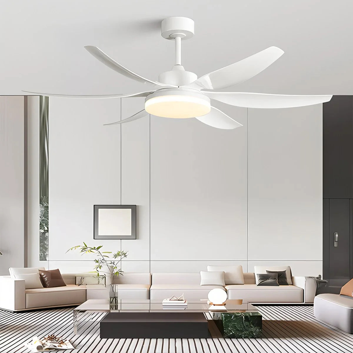 Feyran Nordic Style LED 6-Blade Ceiling Fan with Light