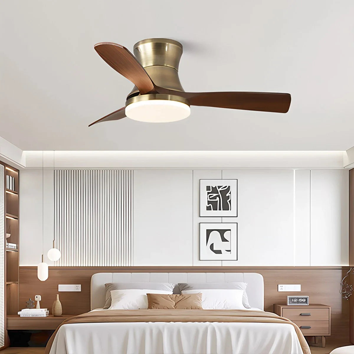 Feyran Modern 5-leaf Remote Control Ceiling Fan Light