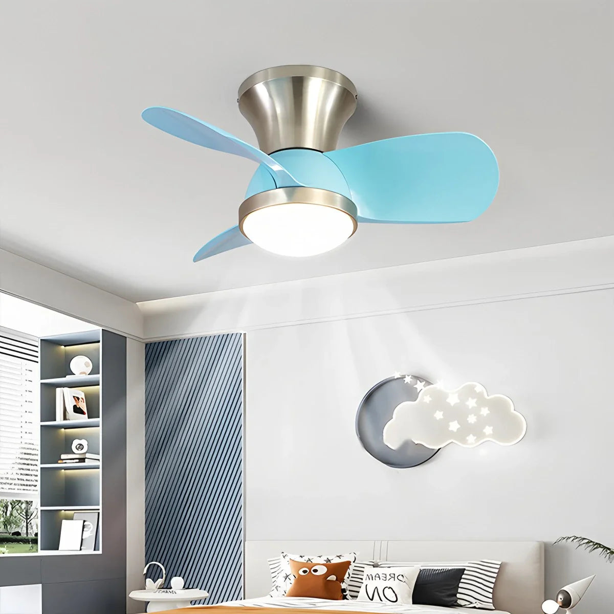 Feyran Simple Ceiling Fan Light for Children's Room