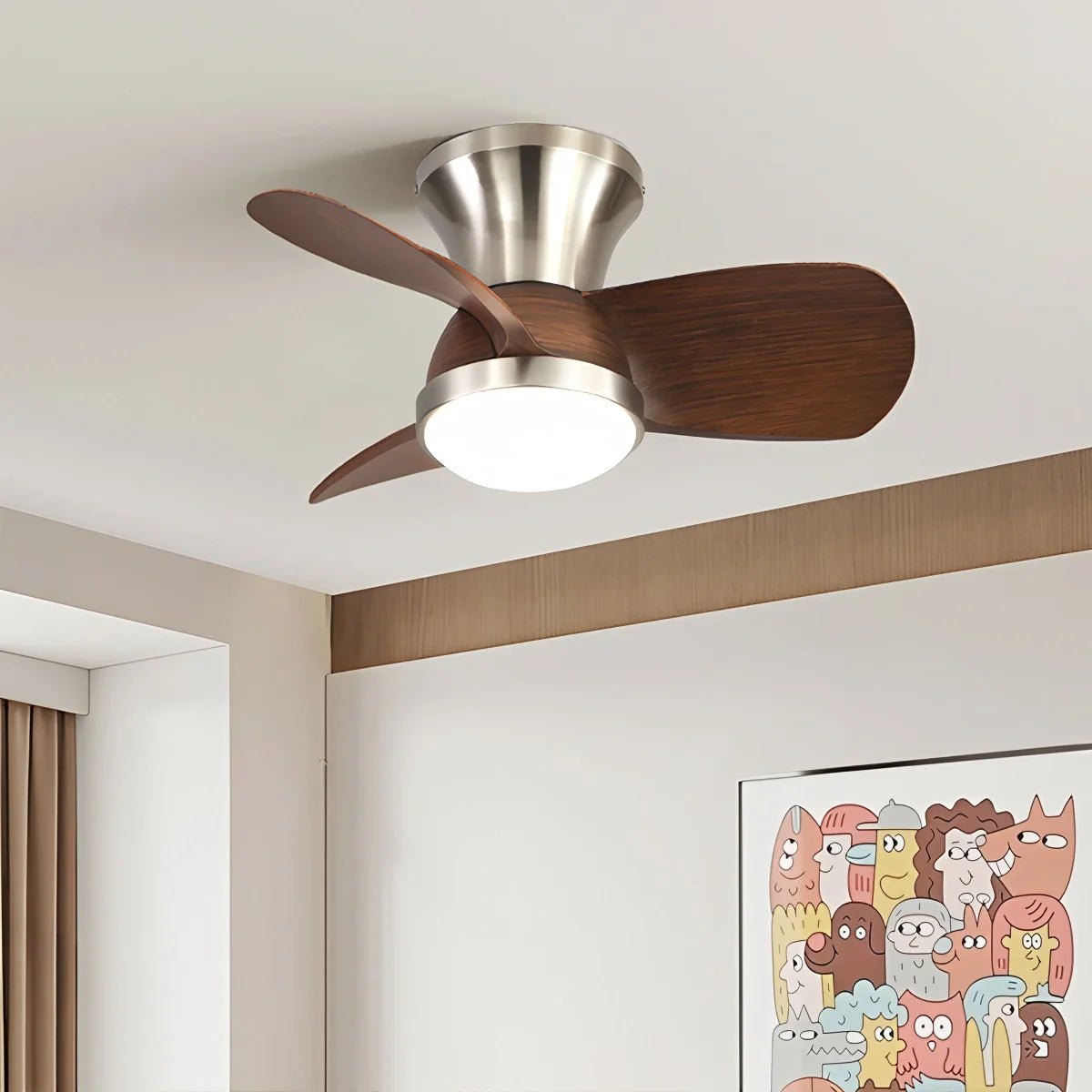 Feyran Simple Ceiling Fan Light for Children's Room