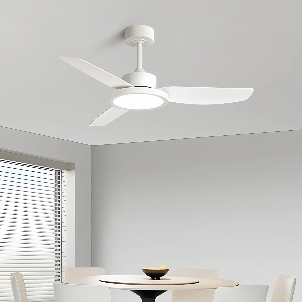 Feyran Modern White Ceiling Fans with Lights and Remote