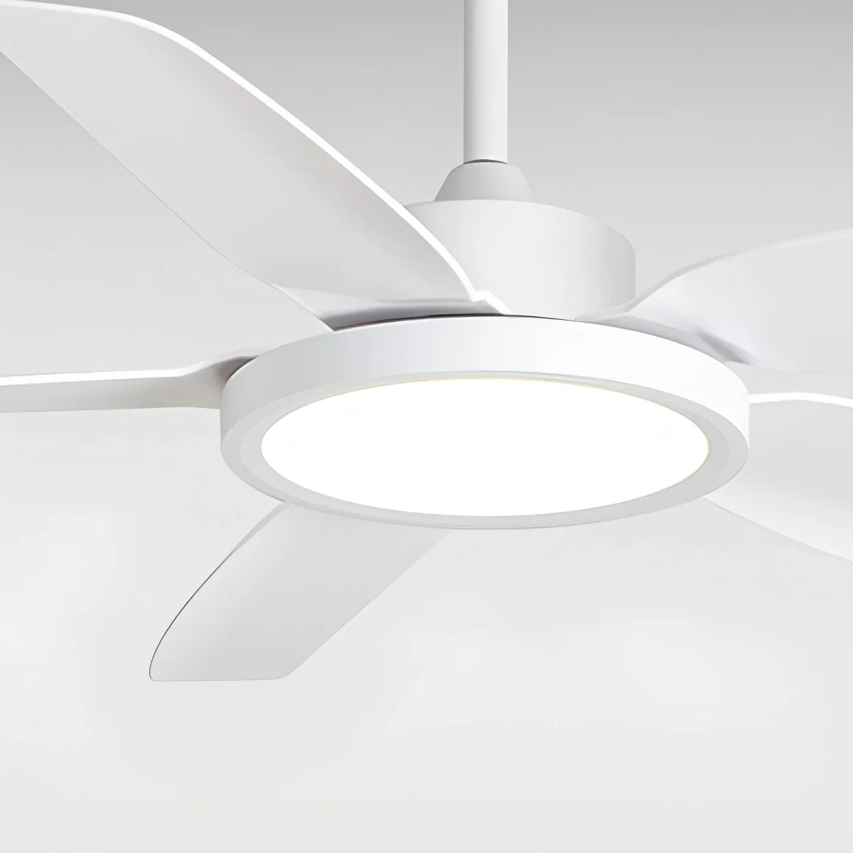 Feyran Modern White Ceiling Fans with Lights and Remote