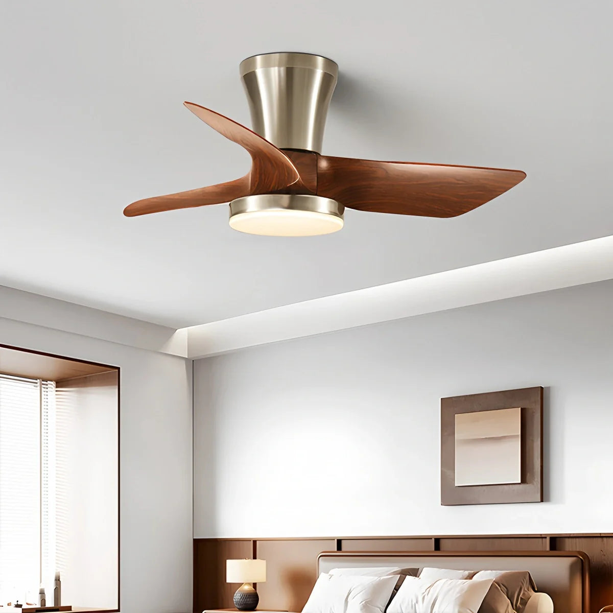 Feyran Nordic LED Ceiling Fan with Light for Living Room