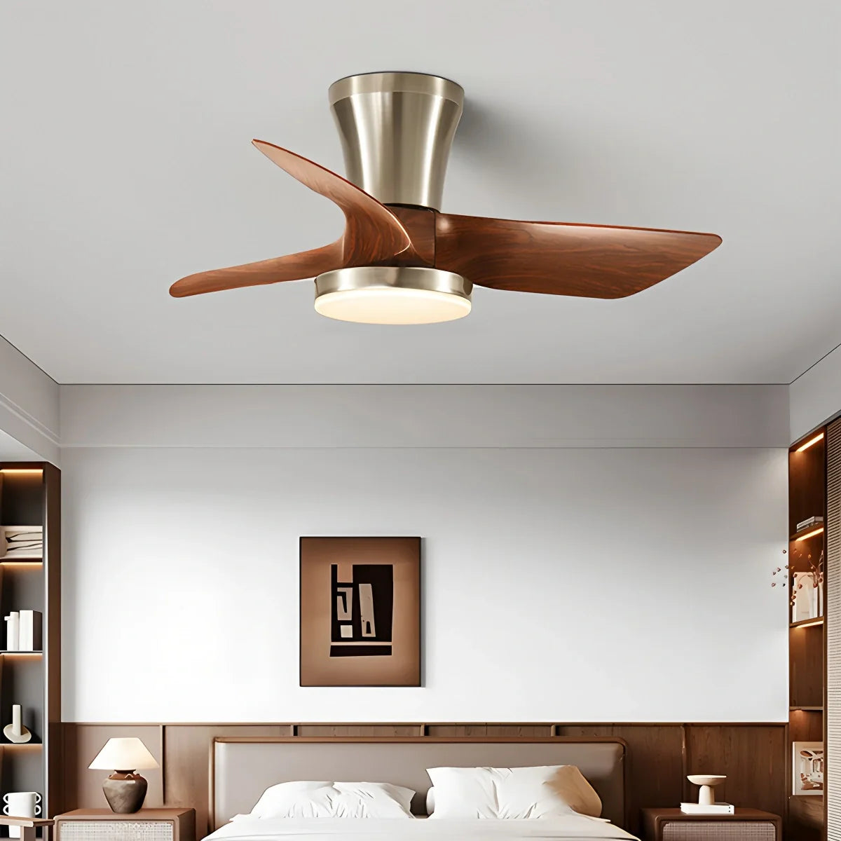 Feyran Nordic LED Ceiling Fan with Light for Living Room