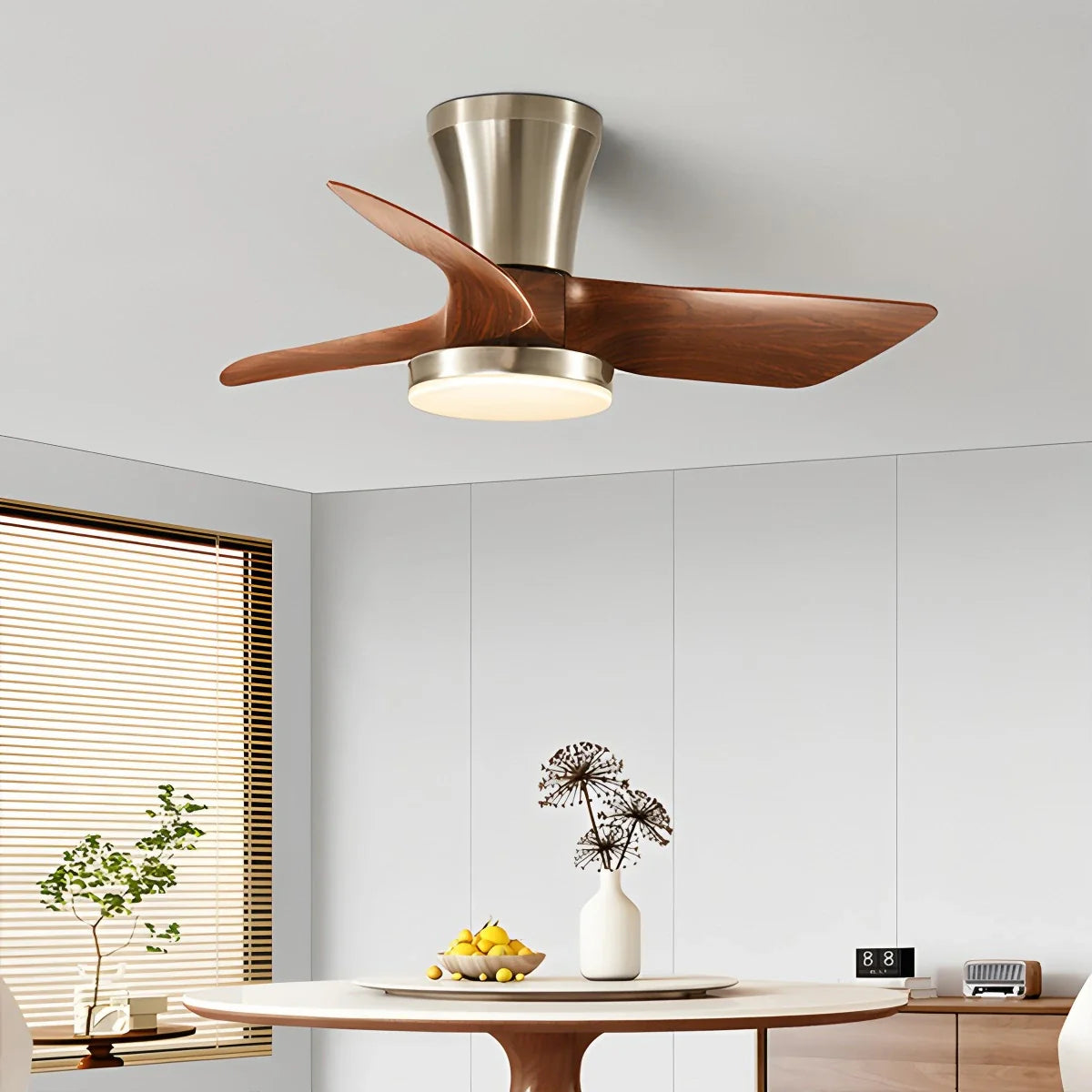 Feyran Nordic LED Ceiling Fan with Light for Living Room