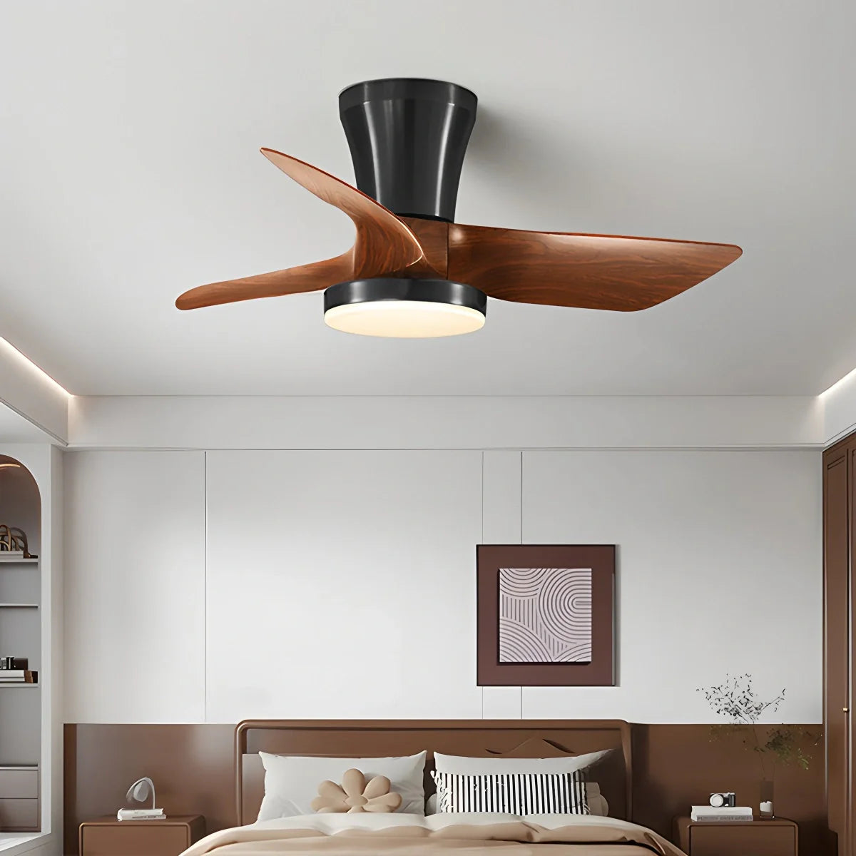 Feyran Nordic LED Ceiling Fan with Light for Living Room