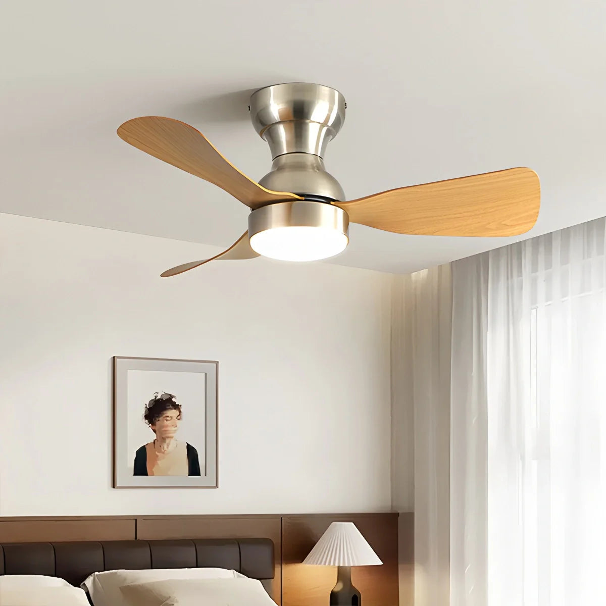 Feyran Small Size Indoor Ceiling Fan Light with Remote