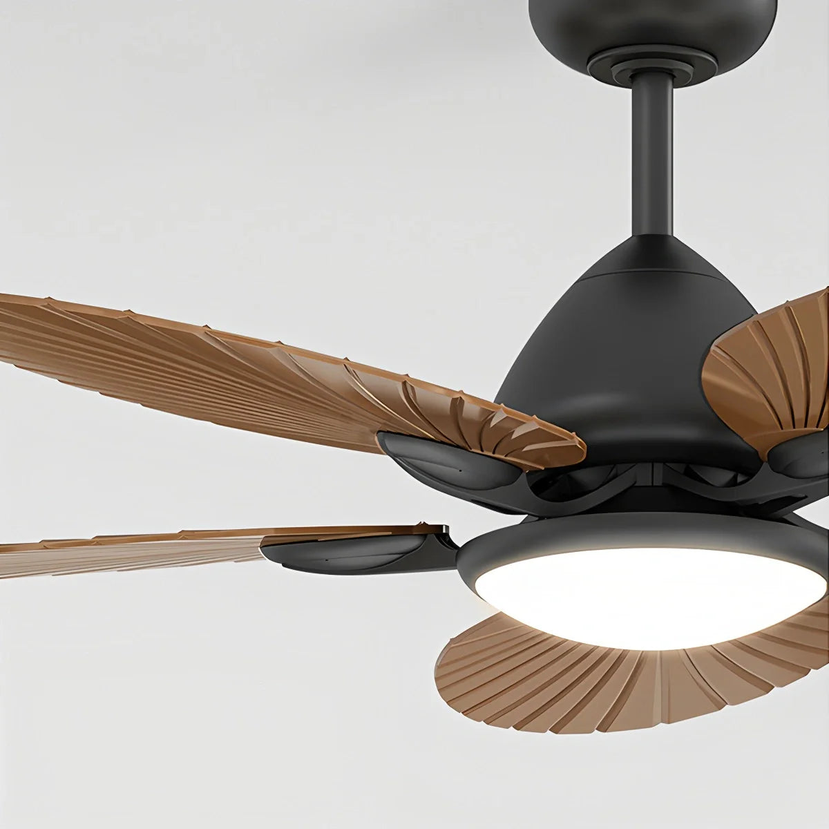 Feyran 5-Blade Palm Leaf Ceiling Fan with Light