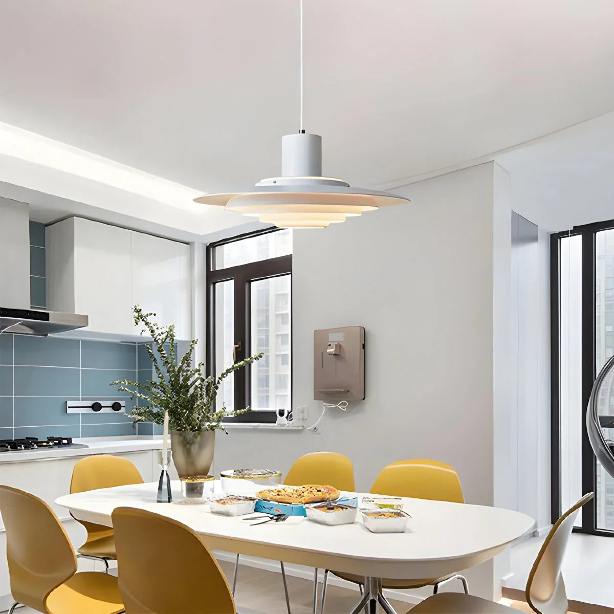 Feyran Nordic Cream Style UFO Pendant Lamp
