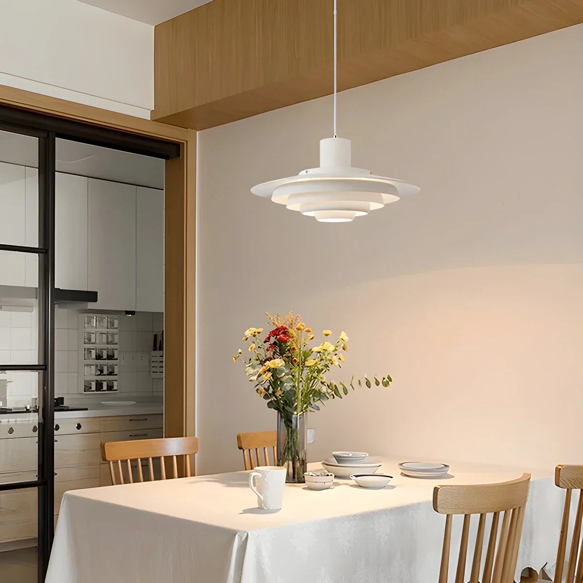Feyran Nordic Cream Style UFO Pendant Lamp