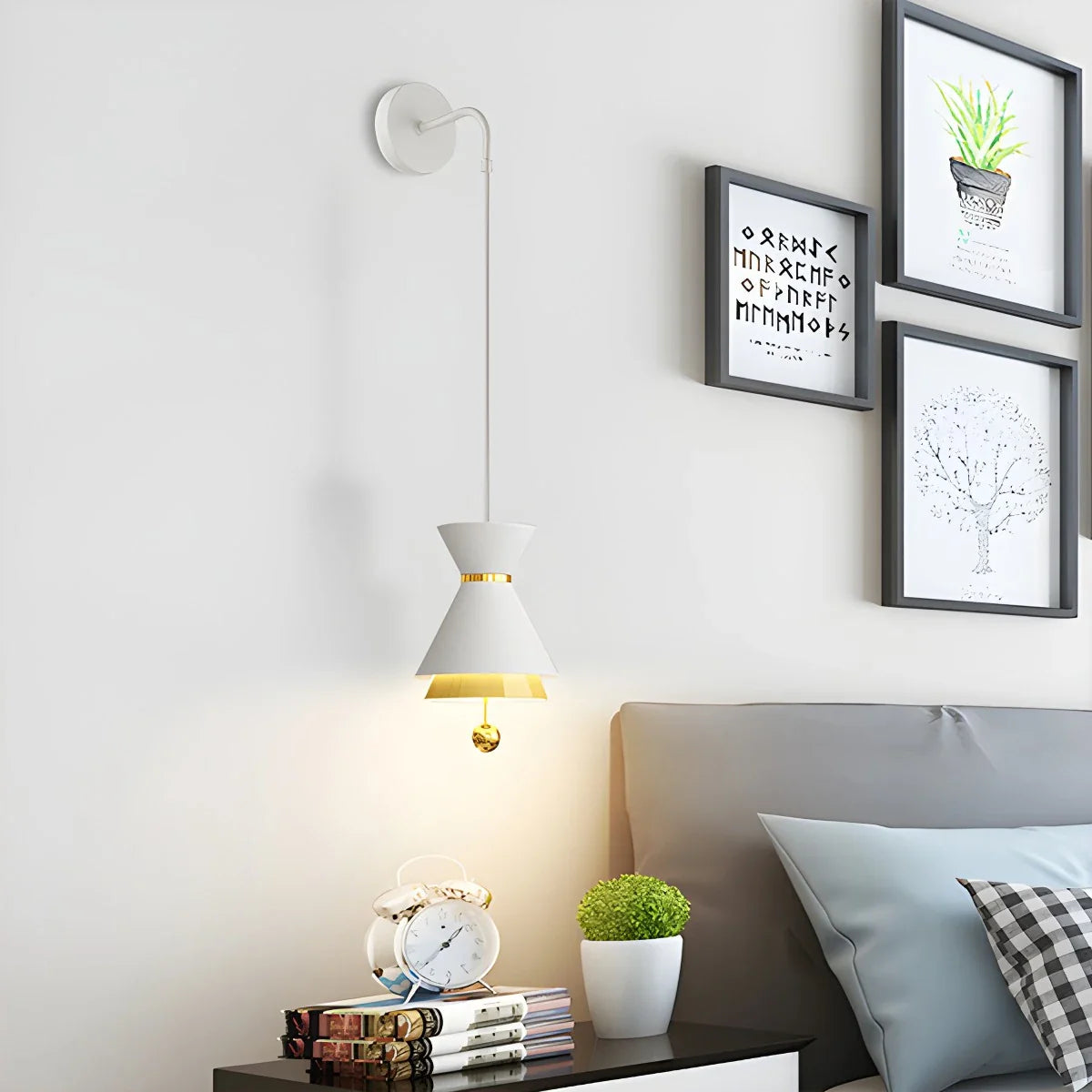 Feyran Modern Minimalist White LED Pendant & Wall Light