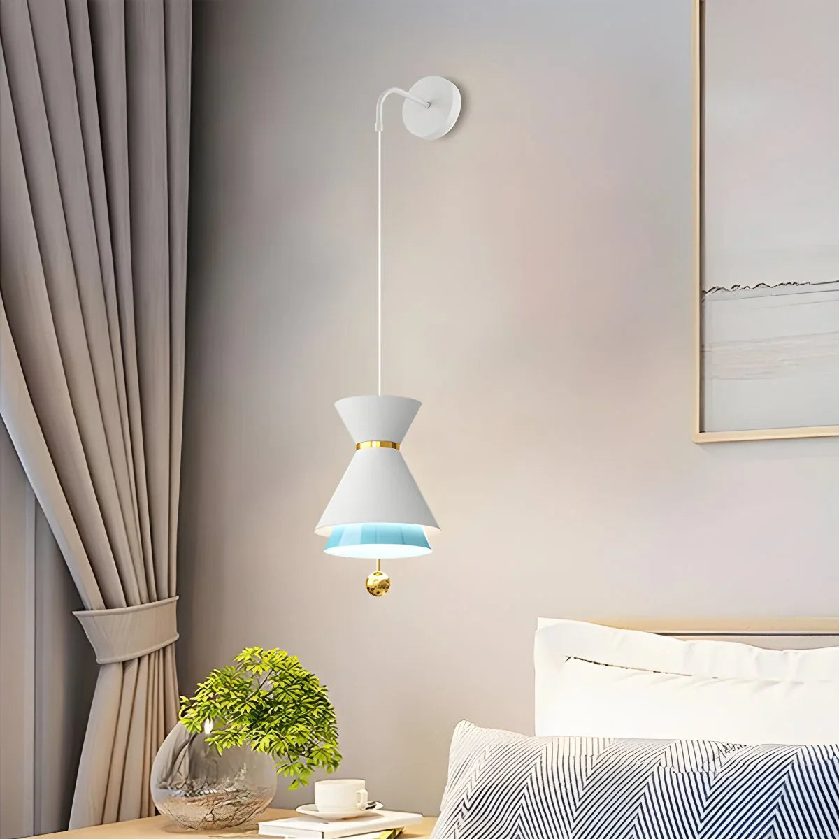 Feyran Modern Minimalist White LED Pendant & Wall Light