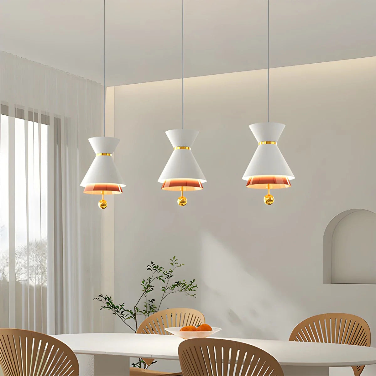 Feyran Modern Minimalist White LED Pendant & Wall Light