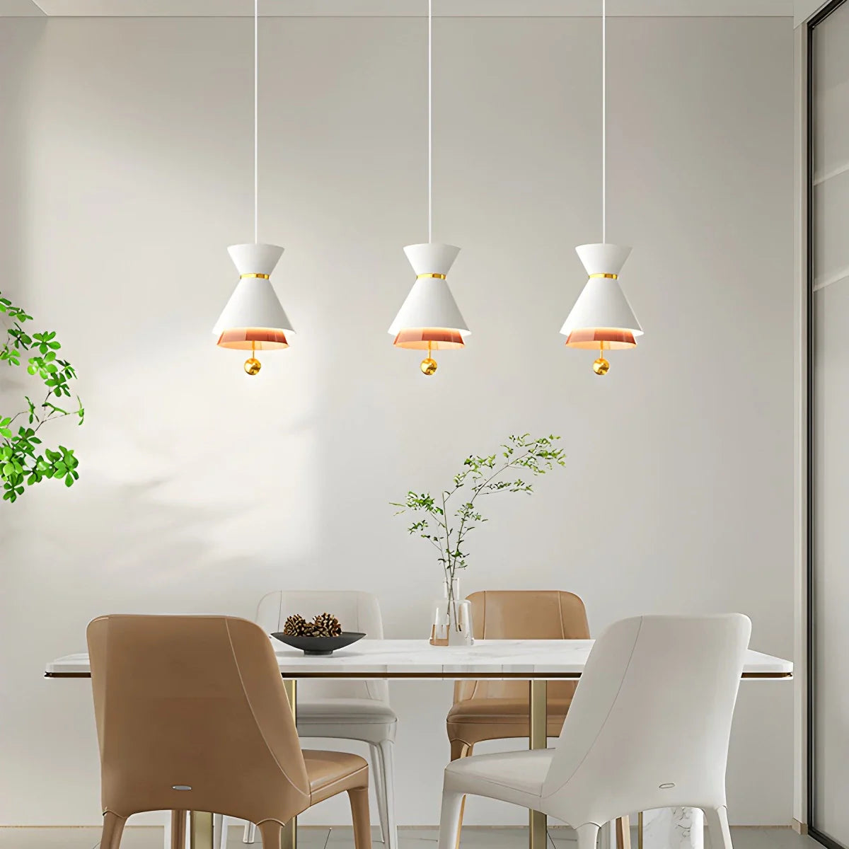 Feyran Modern Minimalist White LED Pendant & Wall Light