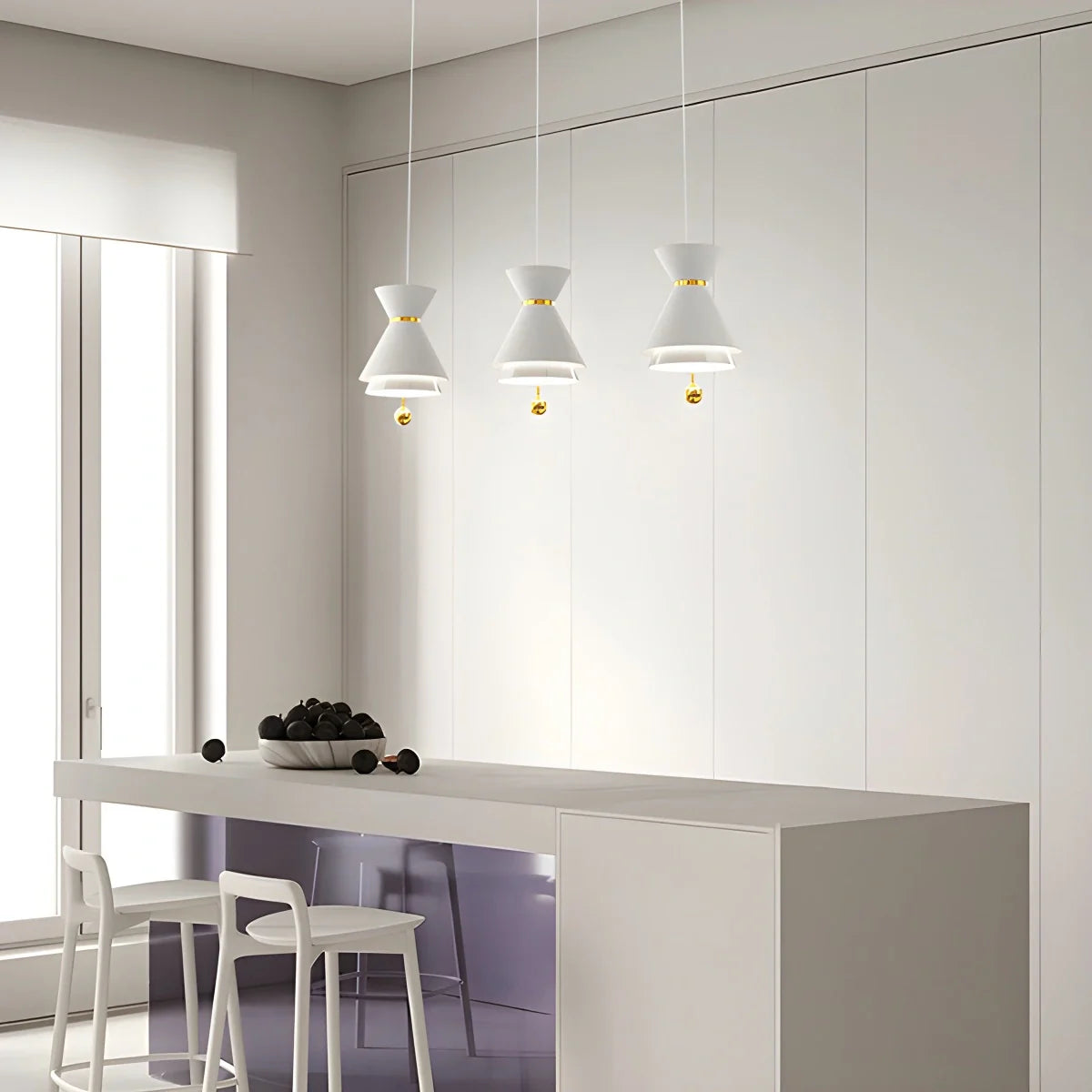 Feyran Modern Minimalist White LED Pendant & Wall Light