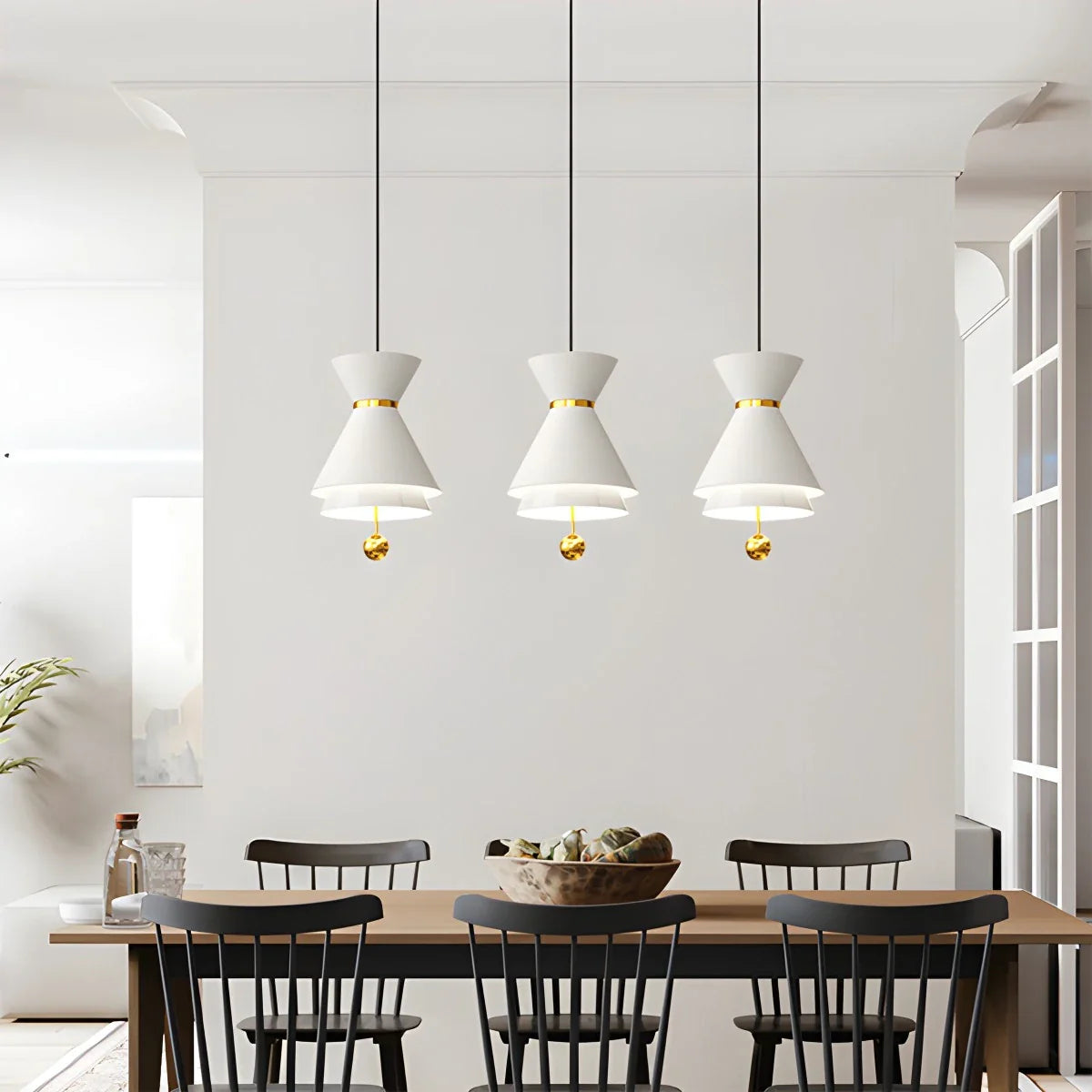 Feyran Modern Minimalist White LED Pendant & Wall Light