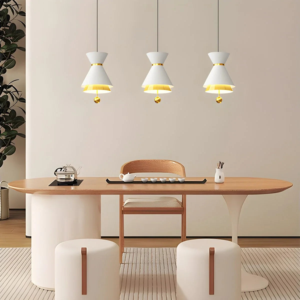 Feyran Modern Minimalist White LED Pendant & Wall Light