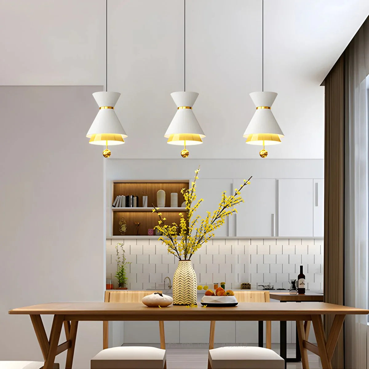 Feyran Modern Minimalist White LED Pendant & Wall Light