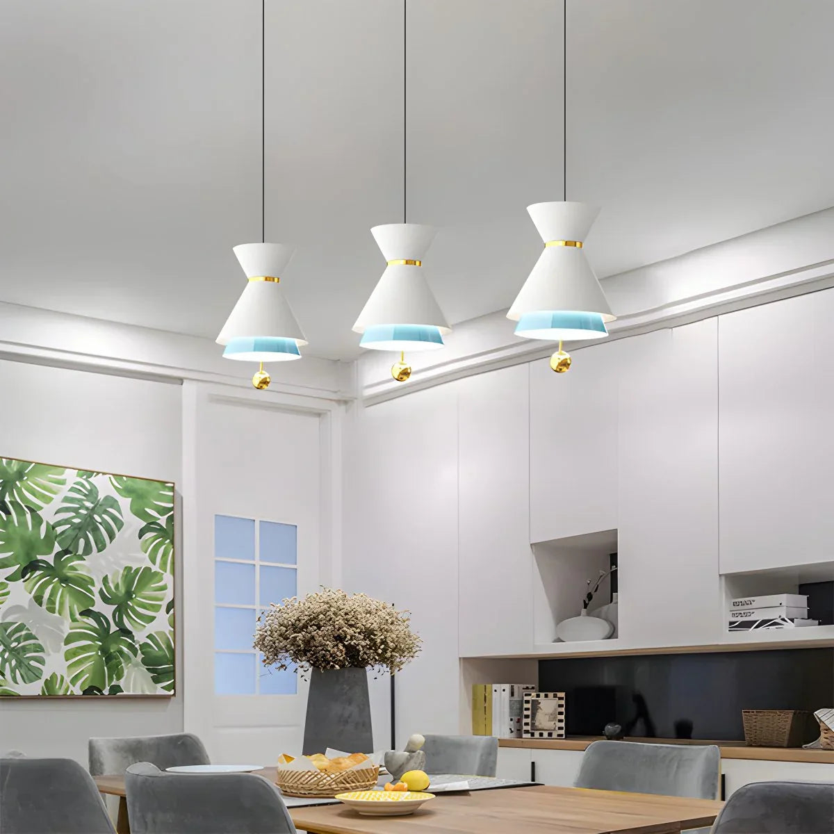 Feyran Modern Minimalist White LED Pendant & Wall Light