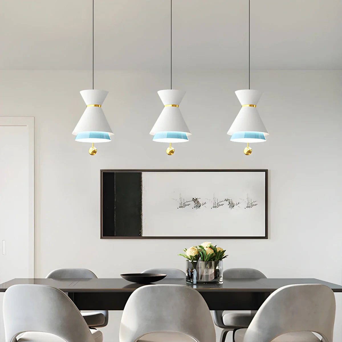 Feyran Modern Minimalist White LED Pendant & Wall Light