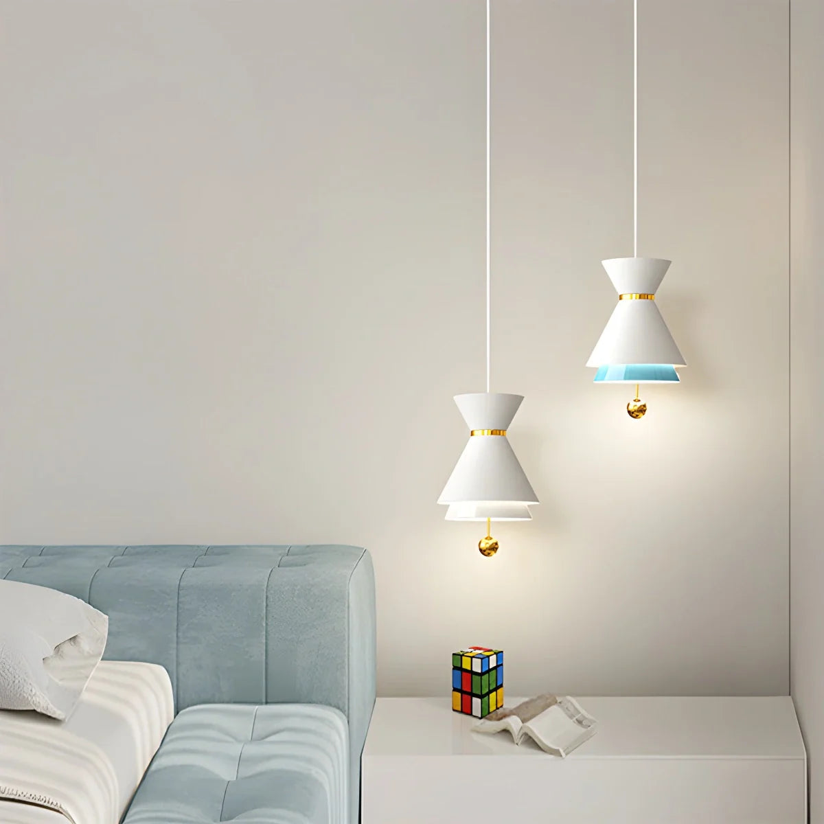 Feyran Modern Minimalist White LED Pendant & Wall Light