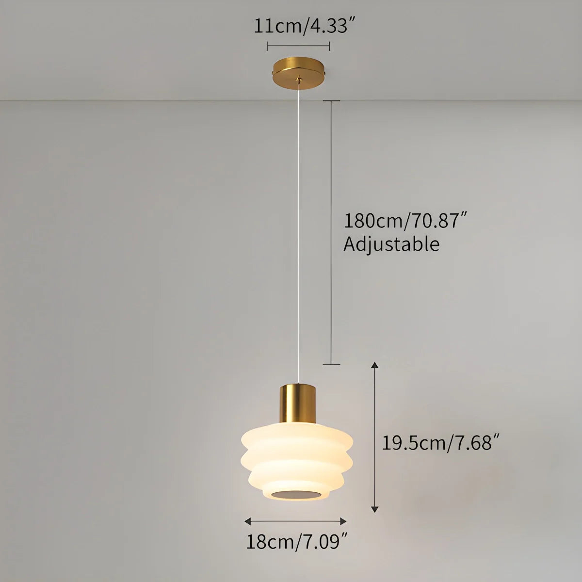 Feyran Nordic Cream Style LED Bedroom Small Pendant Light