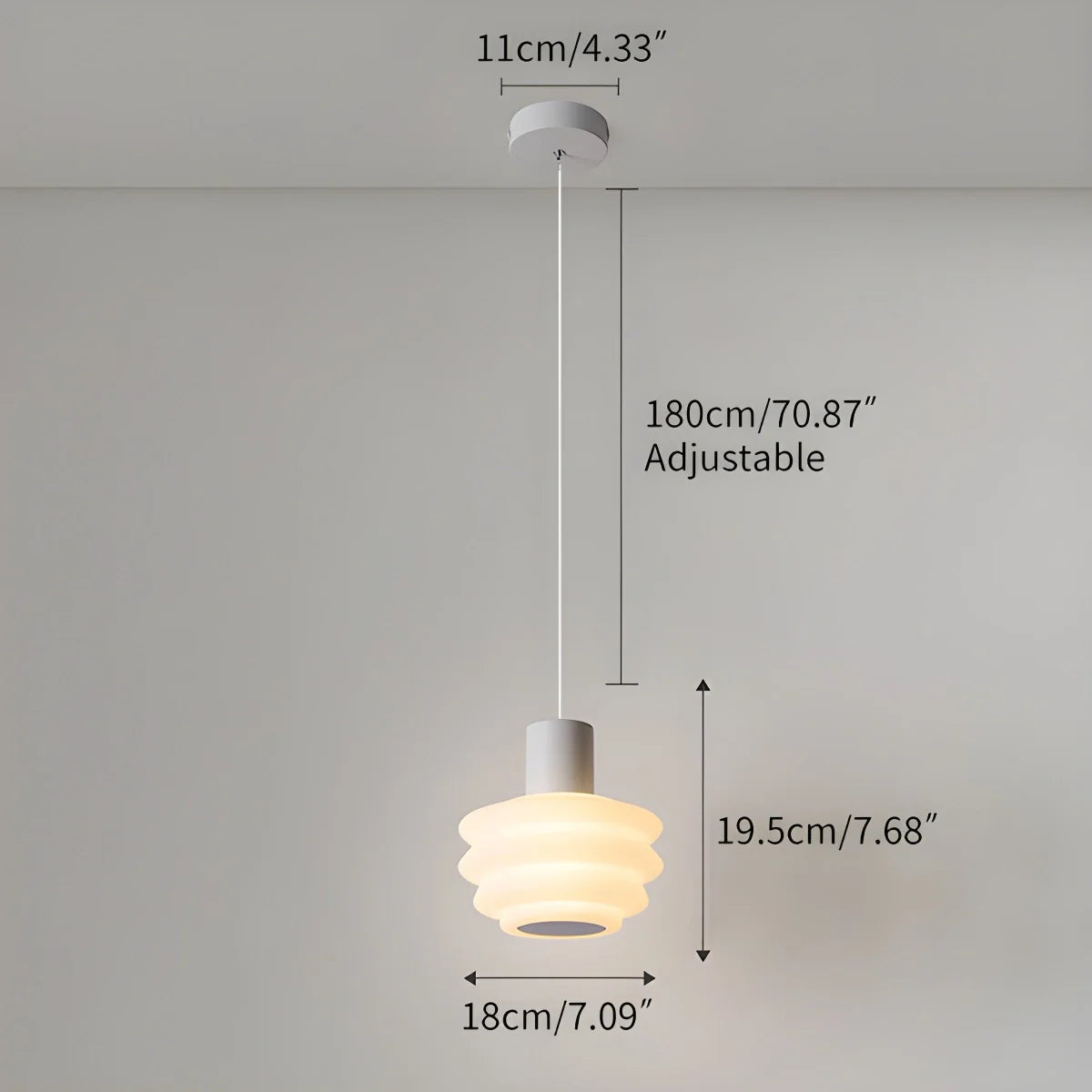 Feyran Nordic Cream Style LED Bedroom Small Pendant Light