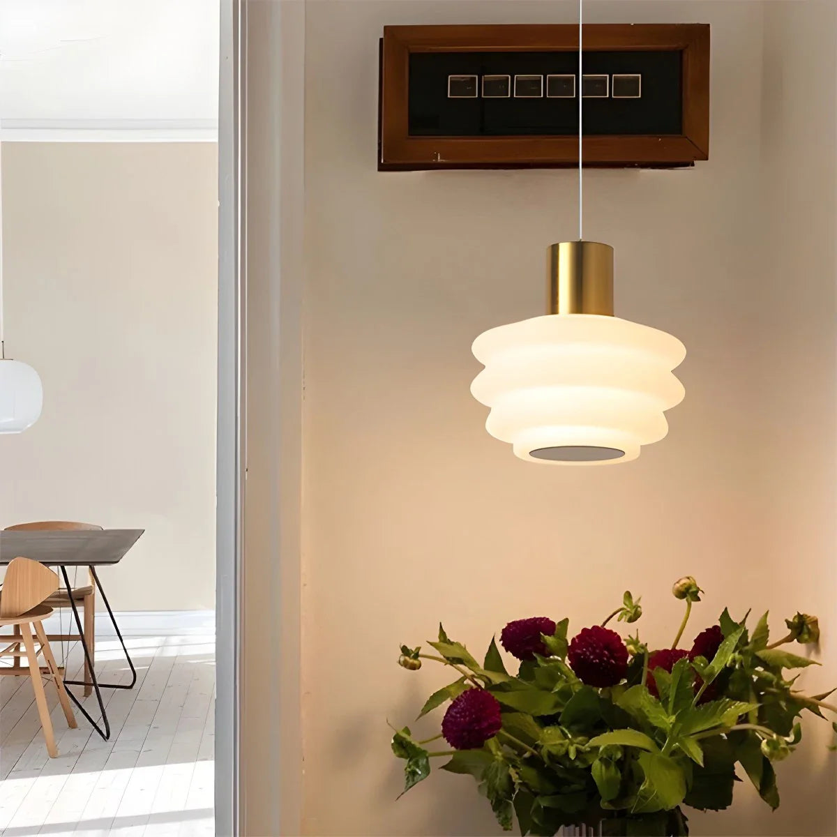Feyran Nordic Cream Style LED Bedroom Small Pendant Light