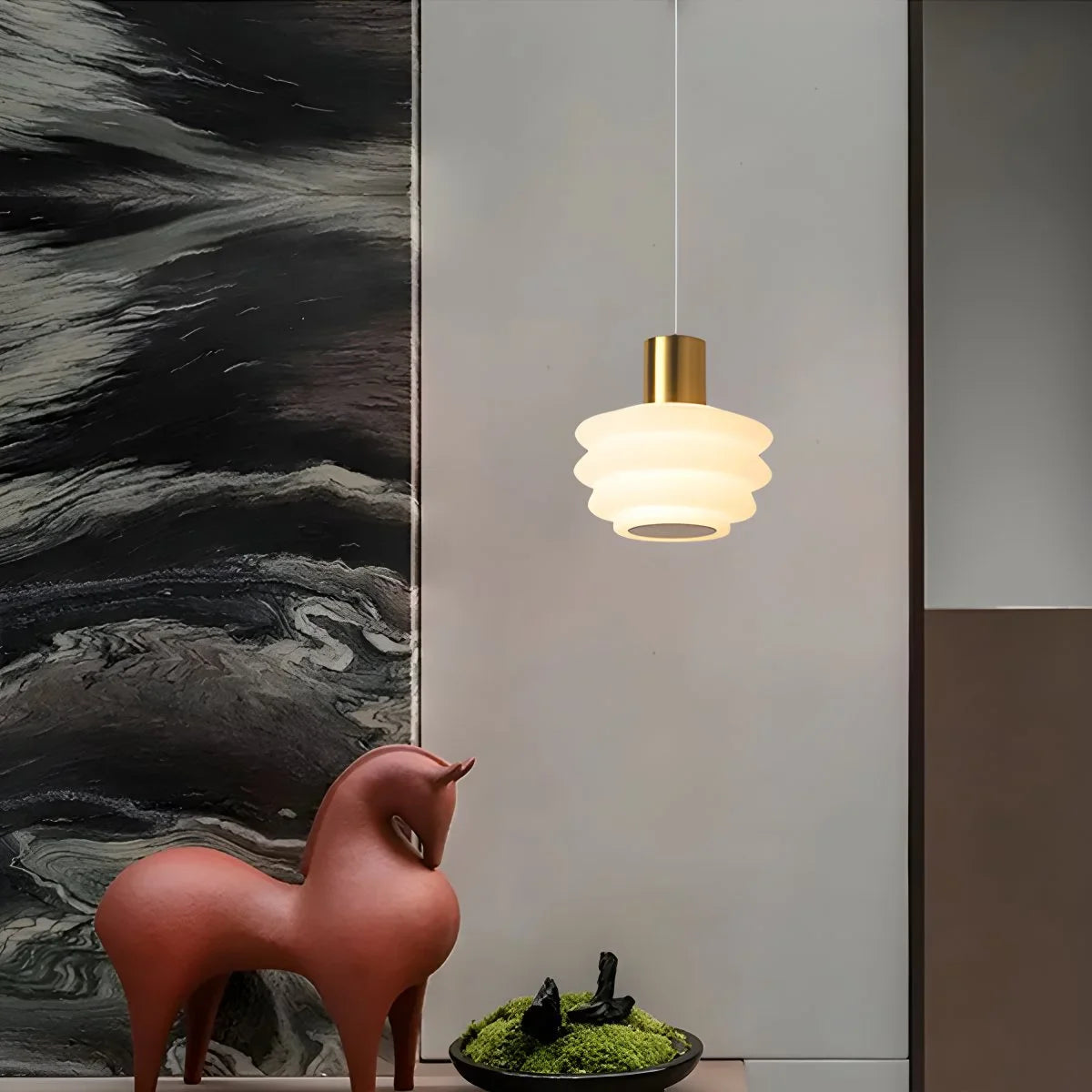 Feyran Nordic Cream Style LED Bedroom Small Pendant Light