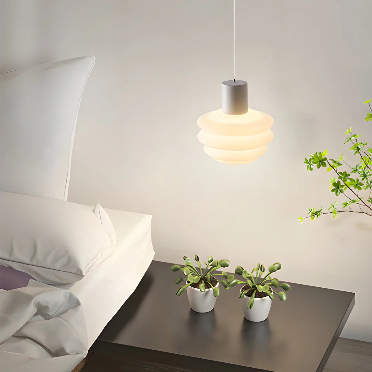 Feyran Nordic Cream Style LED Bedroom Small Pendant Light