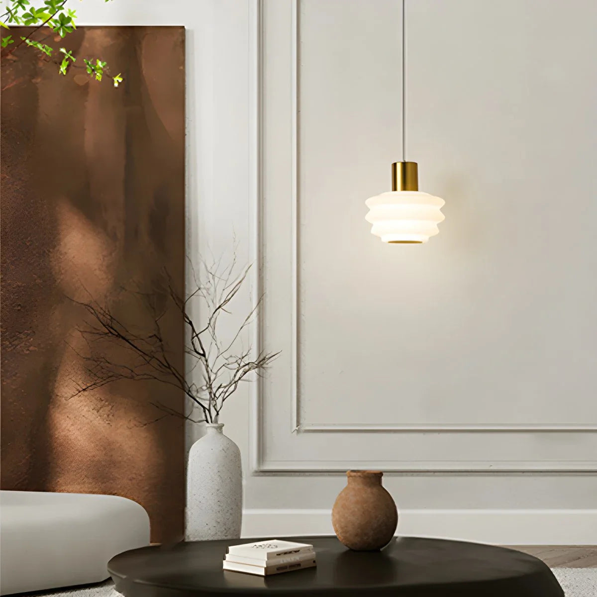 Feyran Nordic Cream Style LED Bedroom Small Pendant Light