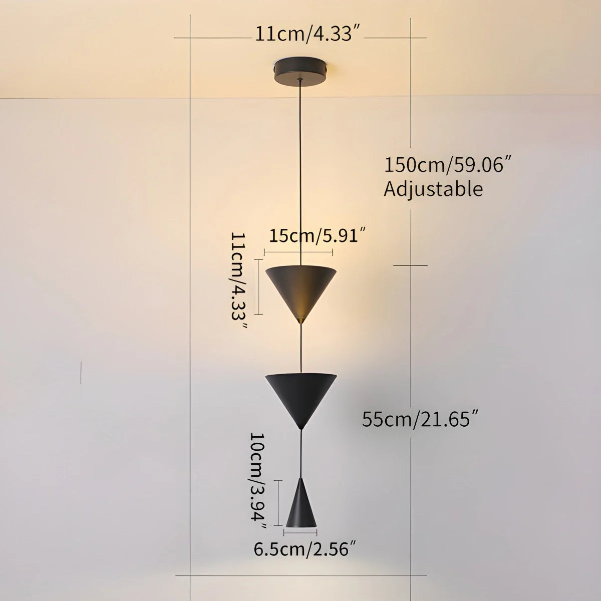 Feyran Modern Geometric Cone LED Pendant Light