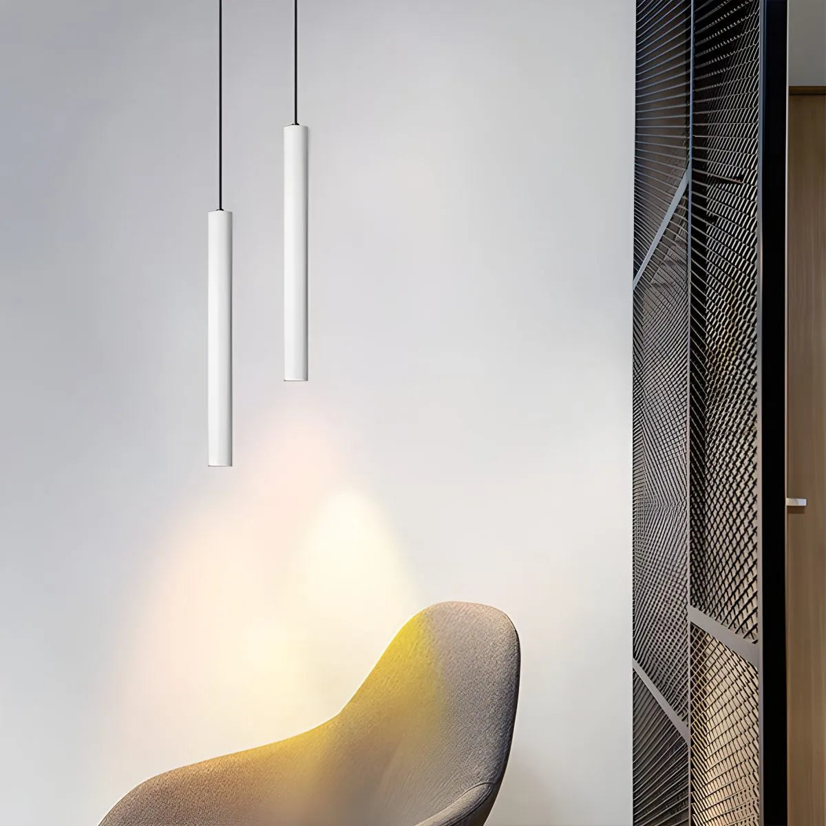 Feyran Modern Long Tube Led Pendant Light Bedside Lamp