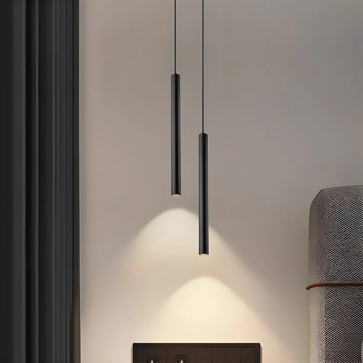 Feyran Modern Long Tube Led Pendant Light Bedside Lamp