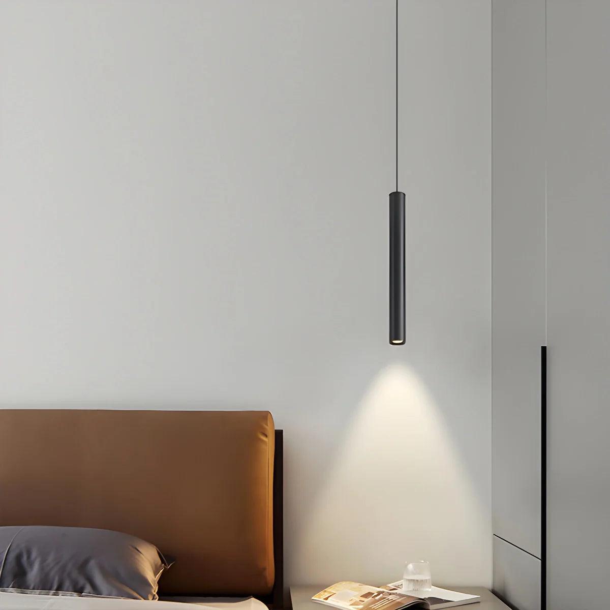 Feyran Modern Long Tube Led Pendant Light Bedside Lamp