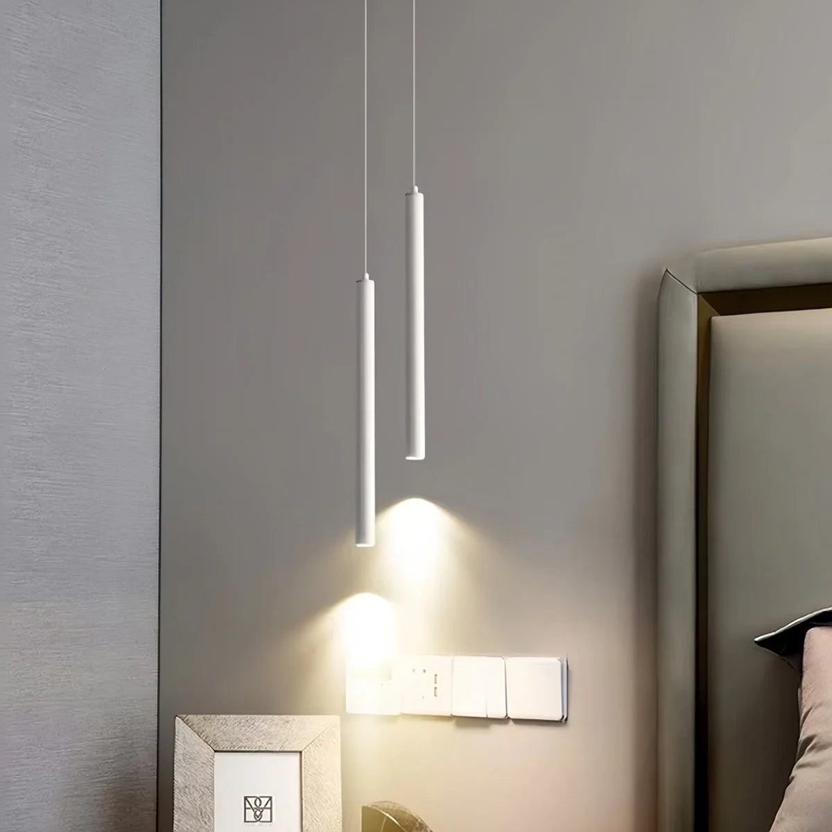 Feyran Modern Long Tube Led Pendant Light Bedside Lamp