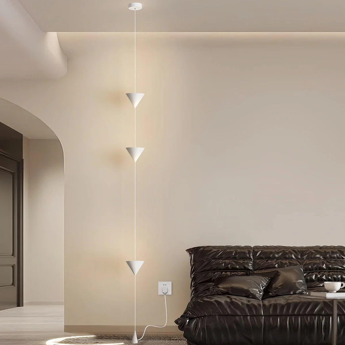 Feyran Cone Desigh Hanging Cable Floor Lamp