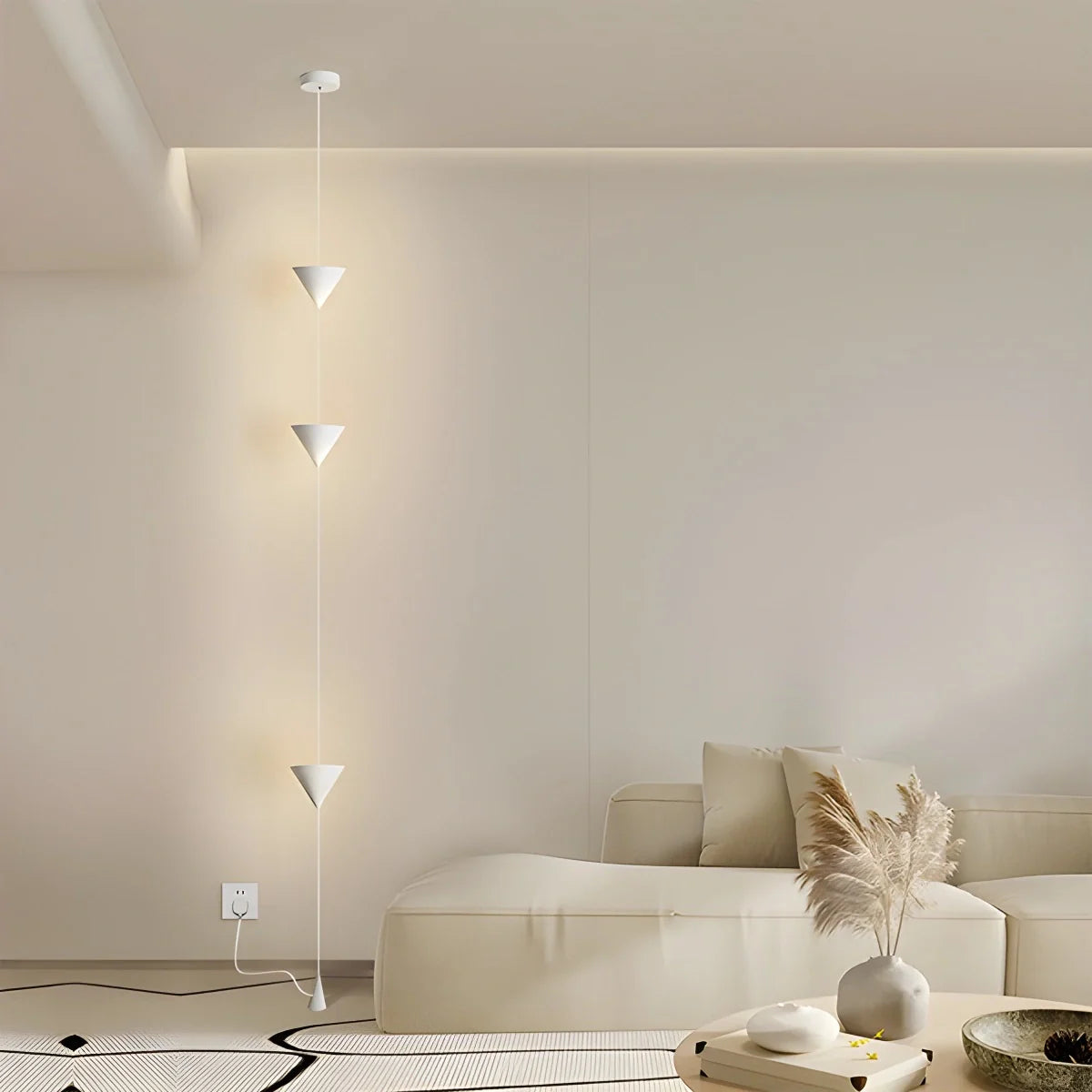 Feyran Cone Desigh Hanging Cable Floor Lamp