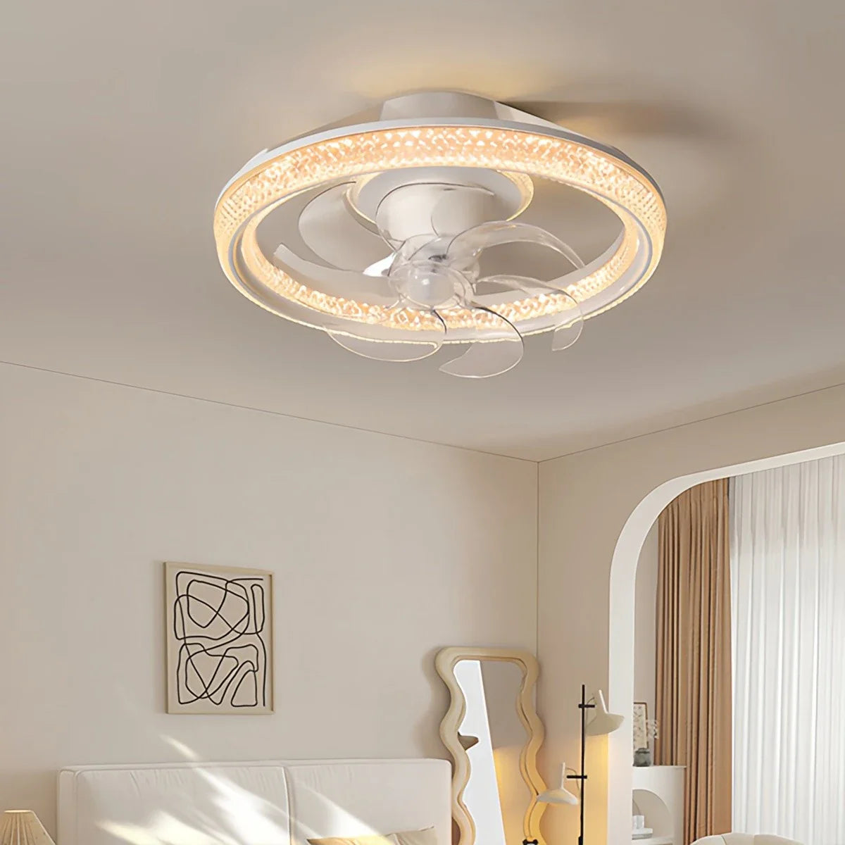 Feyran Creative Circular LED Ceiling Fan Light