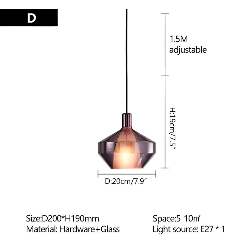 Feyran Modern Minimalist LED Glass Pendant Light for Kitchen